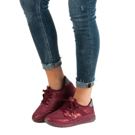 Ideal Shoes Pantofi sport de alunecare roșu 1