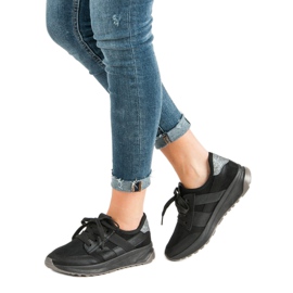 Ideal Shoes Pantofi sport de alunecare negru 2