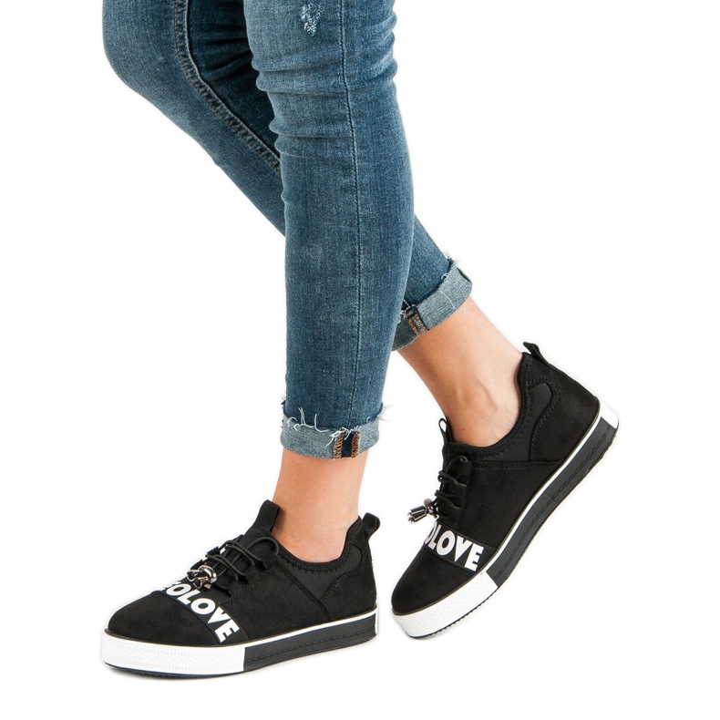 Bestelle Încălțăminte sport Slip-On Love negru 2