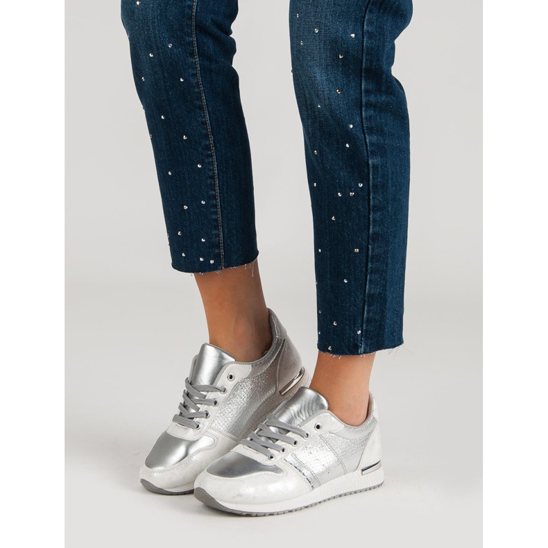Jumex Pantofi sport argintii gri 1