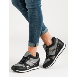 Cm Paris Adidași negri cu pietre de stras negru 2