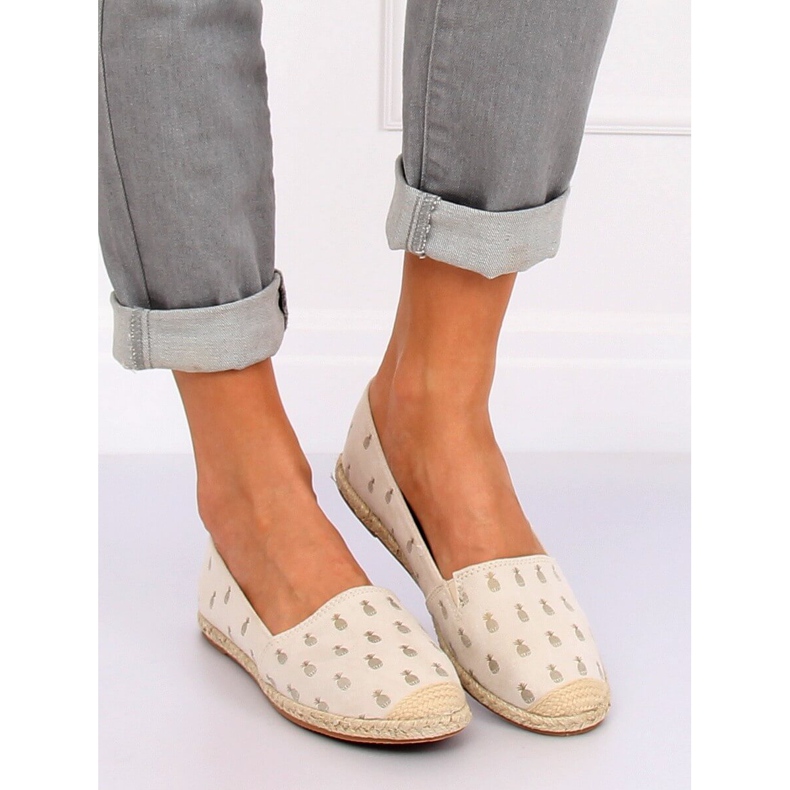 Espadrile cu ananas bej 68-82 Bej 2