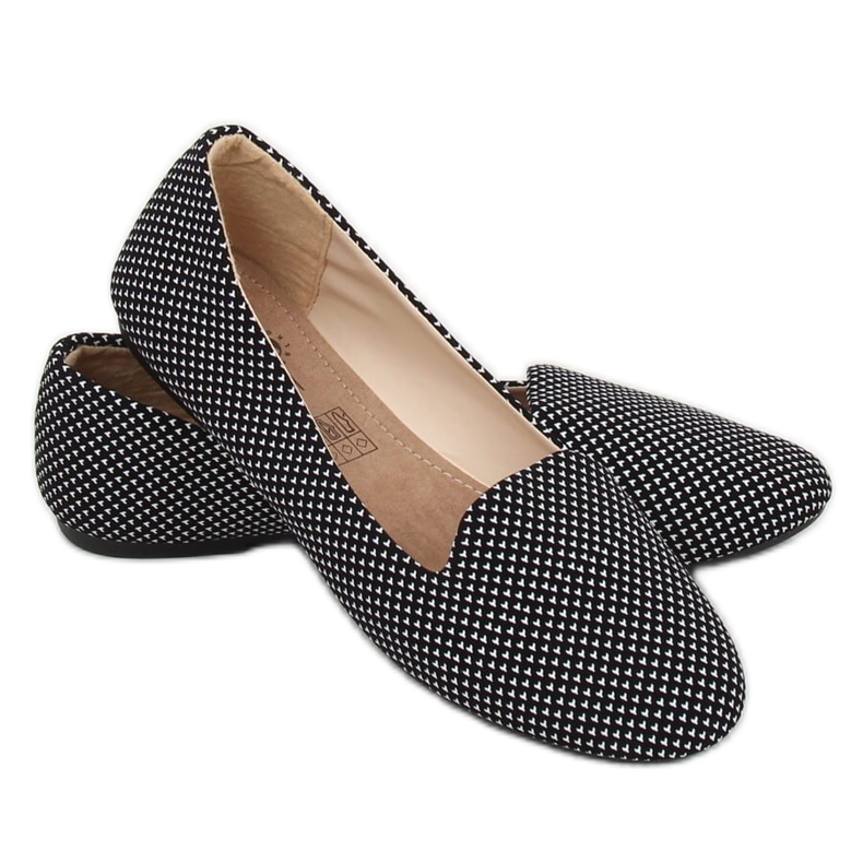 Lords de femei negre E802-3 Alb negru 1