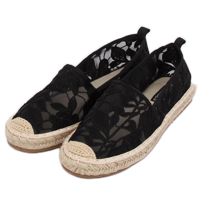 Espadrile deschise negre 68-130 Negre negru 2