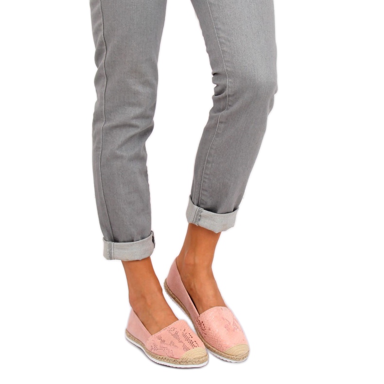 Espadrile roz piele de șarpe 68-64 Roz 2 Espadrile roz piele de șarpe 68-64 Roz 2