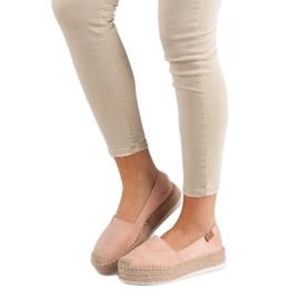 Forever Folie Espadrile roz pe platformă 1