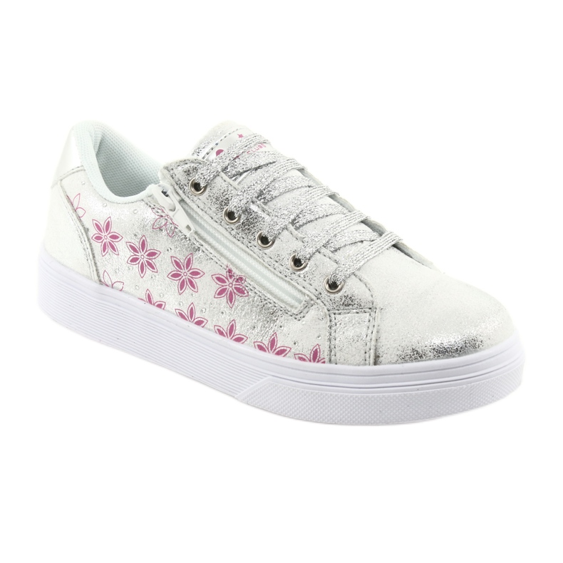 Glider argintiu American Club ES13 pentru fete sportive alb gri roz 1