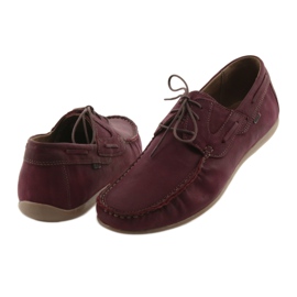 Mocasini dantela Riko 684 burgundy multicolor 4