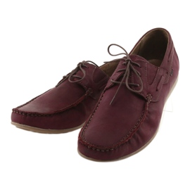 Mocasini dantela Riko 684 burgundy multicolor 3