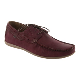 Mocasini dantela Riko 684 burgundy multicolor 1