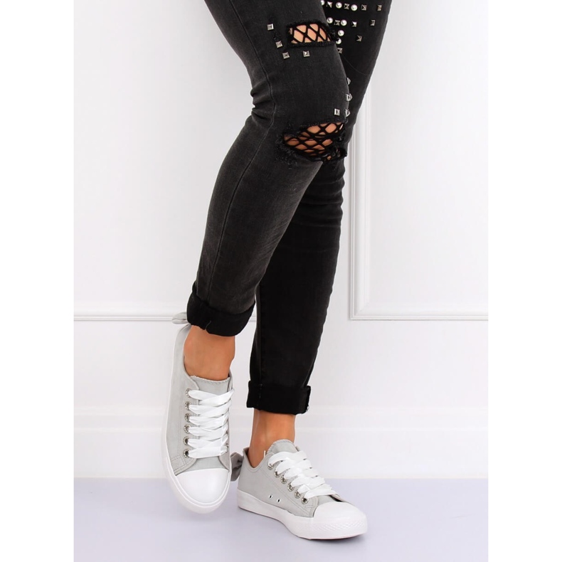 Adidași gri pentru femei B88 Silver 1