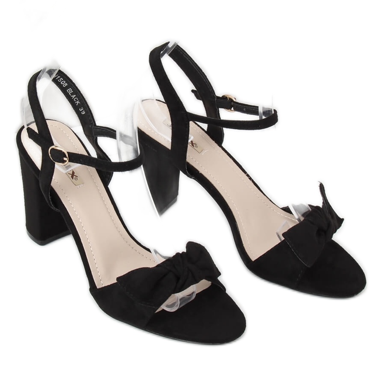 Sandale negre pe stâlp GH1508 Negru 1