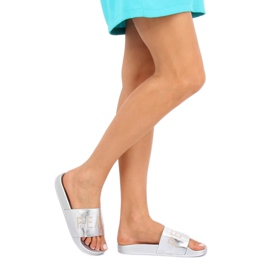 Papuci metalici argintii WL169 Argintii gri 1