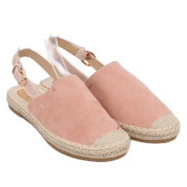 Espadrile cu toc deschis roz HH-119 Roz 2