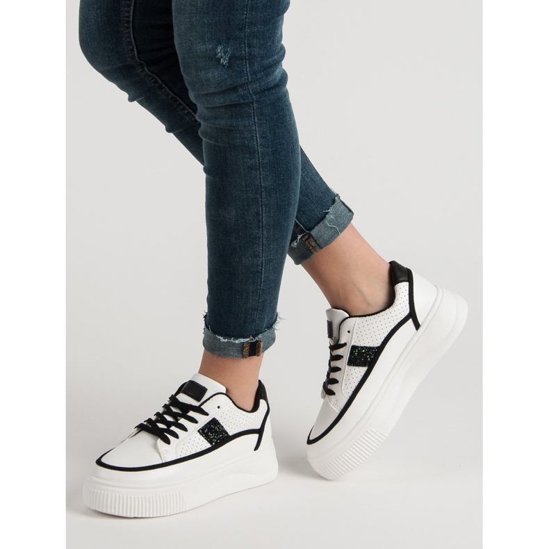 Creepers albi cu sclipici 1