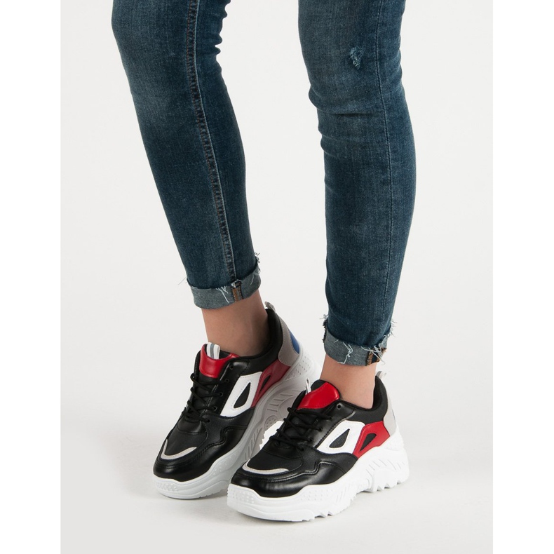 Adidași pe platformă negru 1