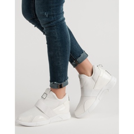 Tenisi Slip-On Wedge alb 1