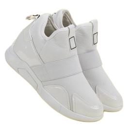 Tenisi Slip-On Wedge alb 2