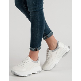 Weide Adidași albi cu sclipici 1 Weide Adidași albi cu sclipici 1