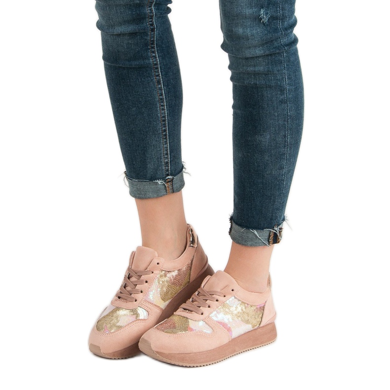 Seastar Încălțăminte sport cu paiete roz 2