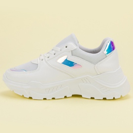 Adidași albi cu efect Holo 1