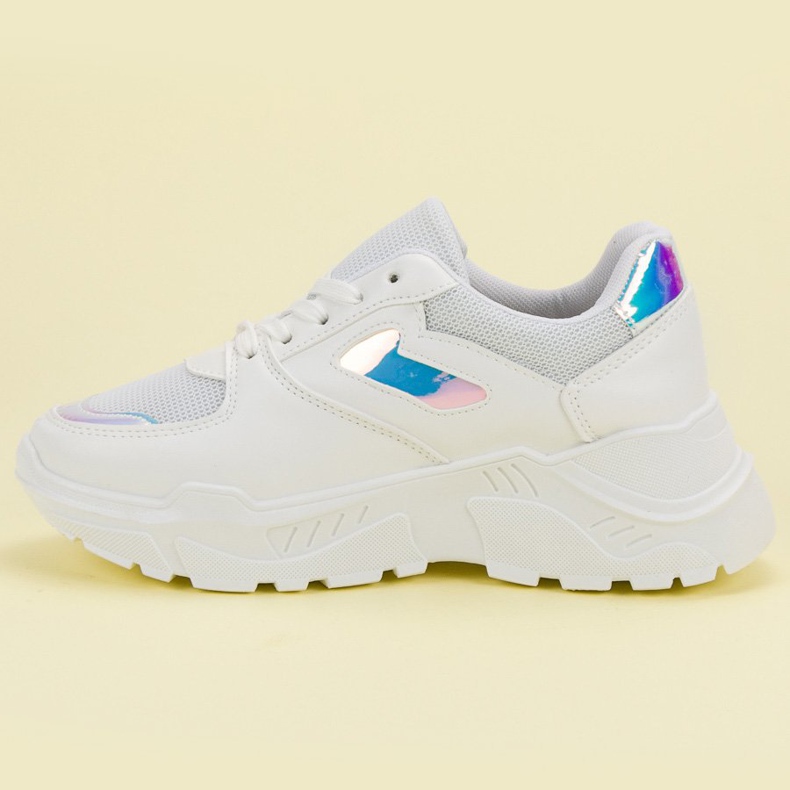 Adidași albi cu efect Holo 1