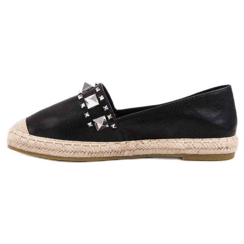 Bestelle Espadrile Negre Cu Știfturi negru 2