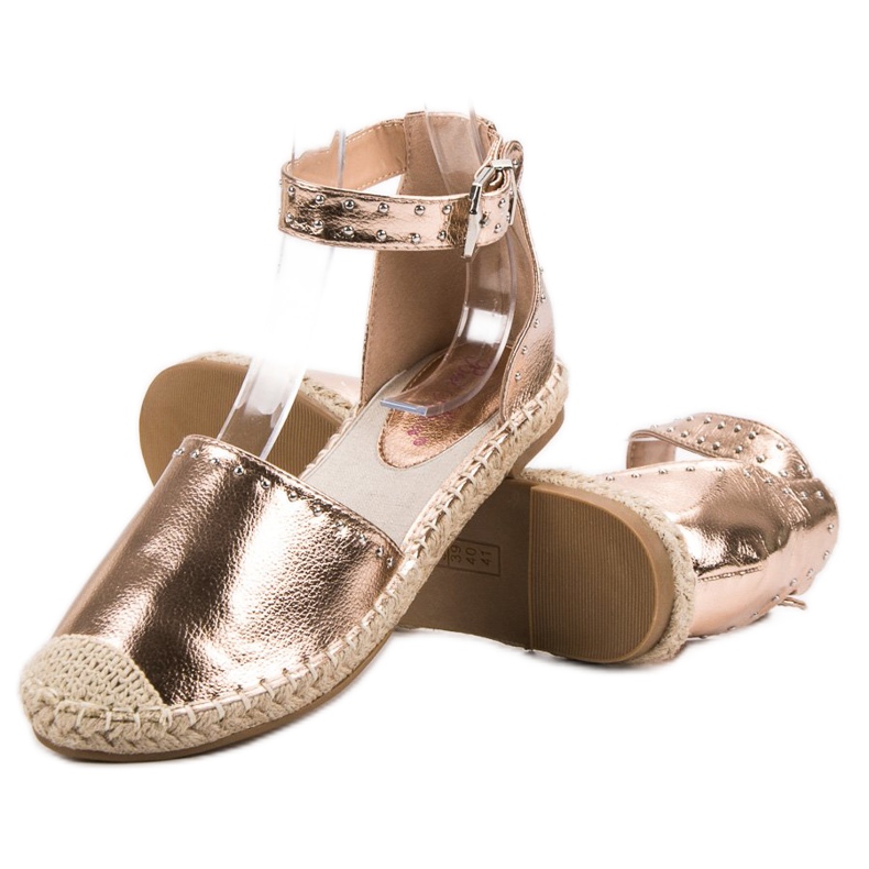 Best Shoes Espadrile cu jeturi galben 2