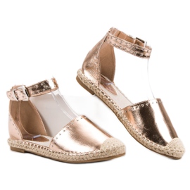 Best Shoes Espadrile cu jeturi galben 1