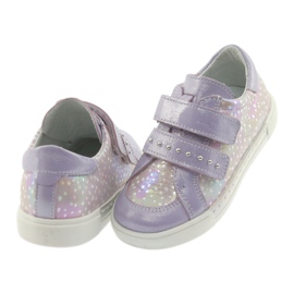 Pantofi cu velcro Ren But 3229 violet deschis gri galben 4 Pantofi cu velcro Ren But 3229 violet deschis gri galben 4