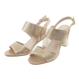 M.Daszyński Sandale cu branț din piele Daszyński galben 3 M.Daszyński Sandale cu branț din piele Daszyński galben 3