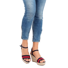 Espadrile pe pene bleumarin 9072 Albastru albastru marin 2