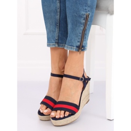 Espadrile pe pene bleumarin 9072 Albastru albastru marin 1