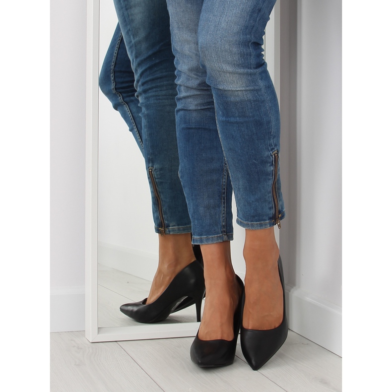 Pompe pentru femei negre mat NF-08p Black II-GAT negru 1