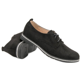 Seastar Broguri negre cu cristale negru 1 Seastar Broguri negre cu cristale negru 1