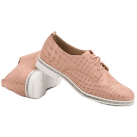 Seastar Pantofi cu pulbere cu cristale roz 1