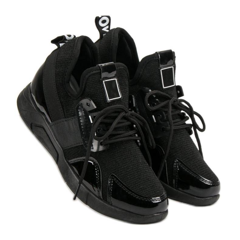 Adidași negri alunecați negru 1