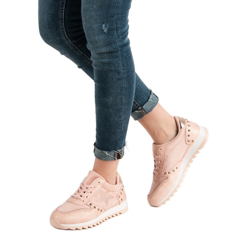 Pantofi sport cu cristale roz 2 Pantofi sport cu cristale roz 2