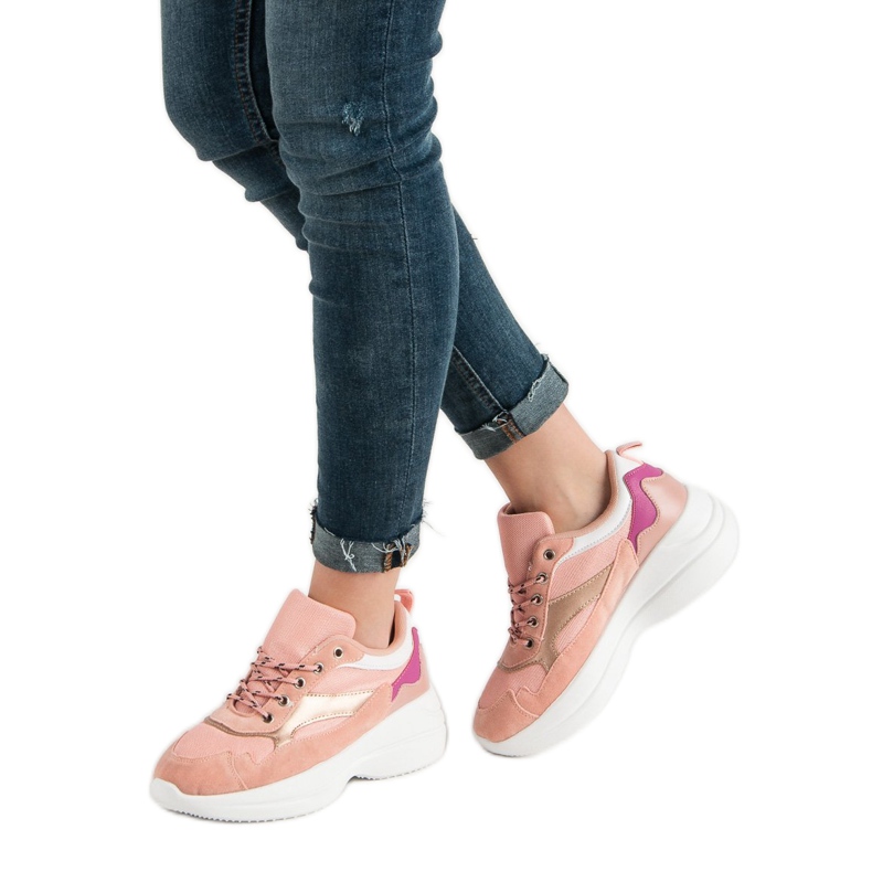 Încălțăminte la modă pe platformă roz 2