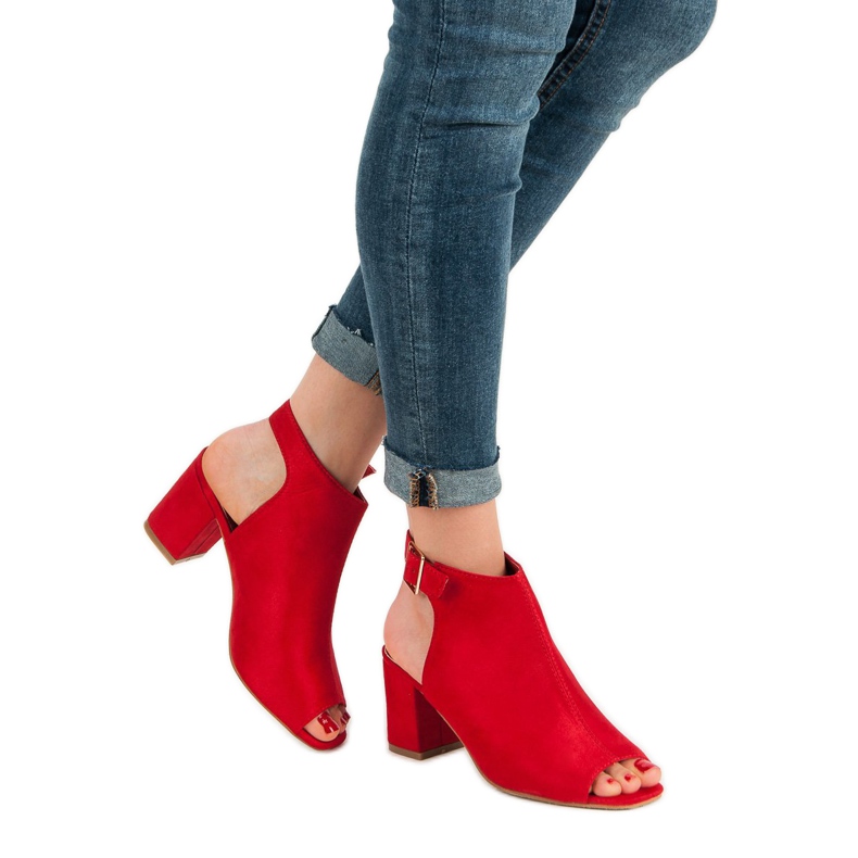 Super Mode Sandale Construite Pe Un Bar roșu 1