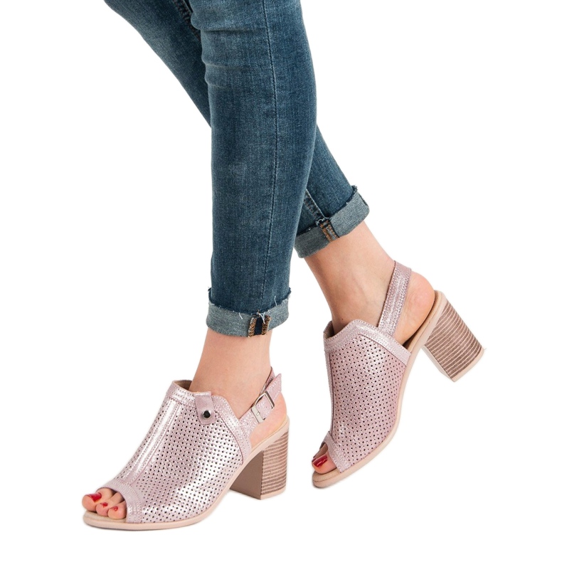 Filippo Sandale îmbrăcate în piele roz 2