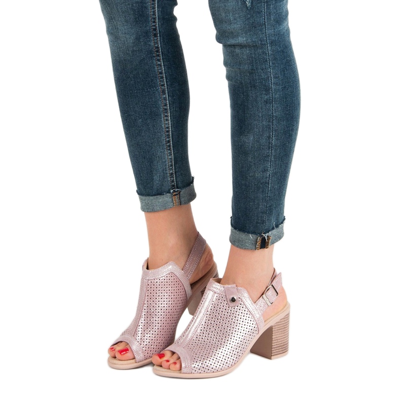 Filippo Sandale îmbrăcate în piele roz 1