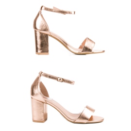 Laura Mode Sandale la modă din aur roz galben 1