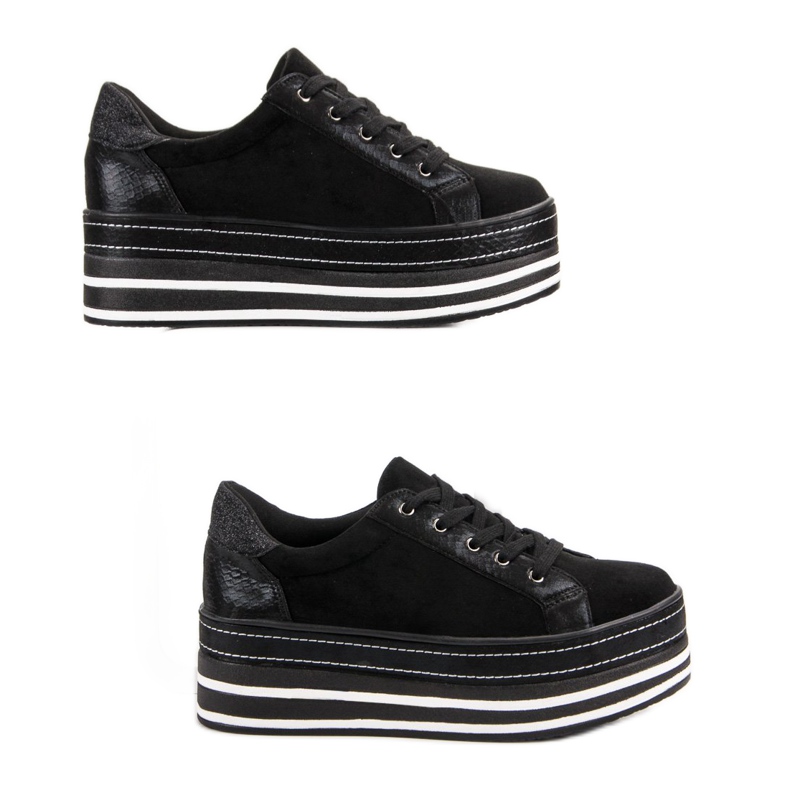 Weide Adidași pe platformă negru 2