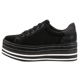 Weide Adidași pe platformă negru 6