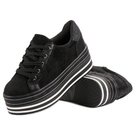 Weide Adidași pe platformă negru 3