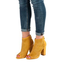 Nio Nio Cizme Openwork Toe Open galben 1