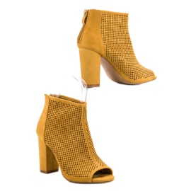 Nio Nio Cizme Openwork Toe Open galben 3