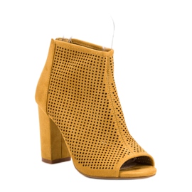 Nio Nio Cizme Openwork Toe Open galben 5