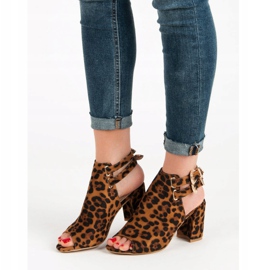 Erynn Sandale încorporate elegante maro 1